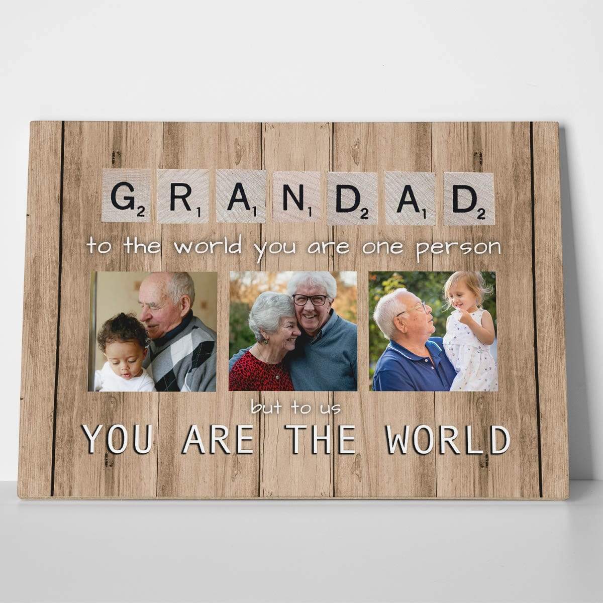 You Are The World Dad Photo Canvas Print